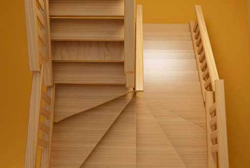 Лестница с поворотом на 180 градусов: виды конструкций, их особенности и расчет параметров
